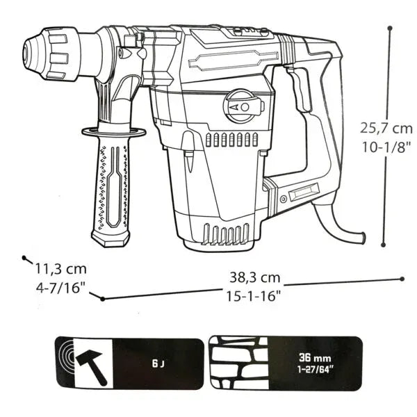 B4-Marteau Piqueur Perforateur 1500w CROWN |CT18158 BMC