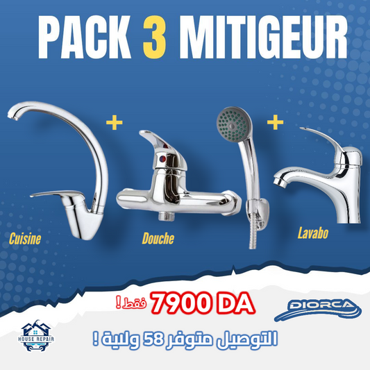 - pack 3 mitigeur DIORCA